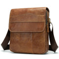 Men Crossbody Bags Male Casual Retro Shoulder Bag Multi-pockets Pack High Quality Genuine Leather Bags Purse