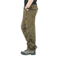 Cargo Pants Men Cotton Tactical Multi-Pocket Overalls Male Combat Loose Trousers Military Work Straight Joggers