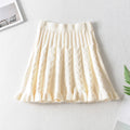 Women Mini Skirt Autumn Elastic Waist A-line Skirt Fashion Twist Ruffle Ladies Skirt