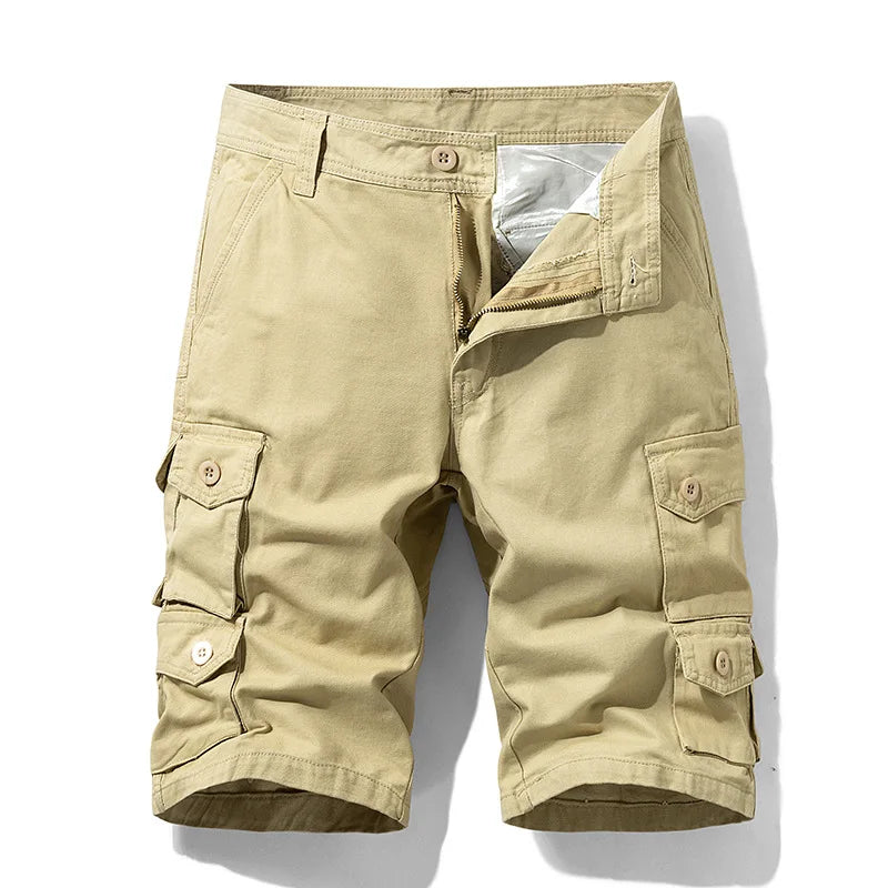 Cargo Shorts Men Cotton Bermuda Male Summer Men's Baggy Military Zipper Pants Male Army Green Tactical Shorts