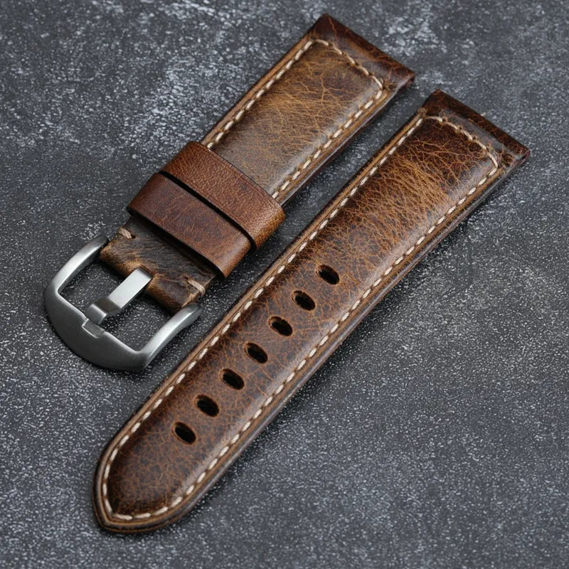 Leather Watchband Suitable For Italian Top Layer Leather Strap Leather Strap