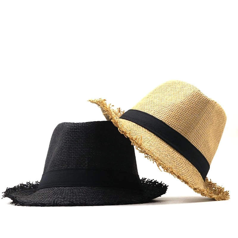 Hat Men Summer Panama Cap Casual Trilby Fedora Hat Male