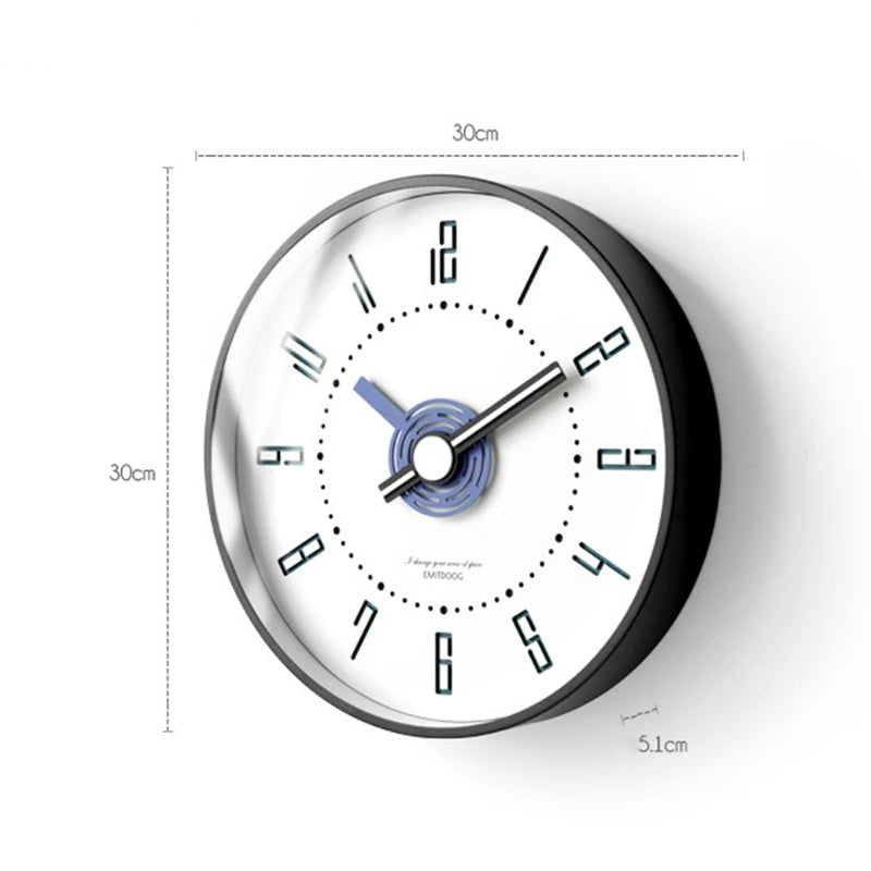 Creative Personality Ins Wall Clock Living Room Home Silent Clock Wall Nordic Quartz Clock