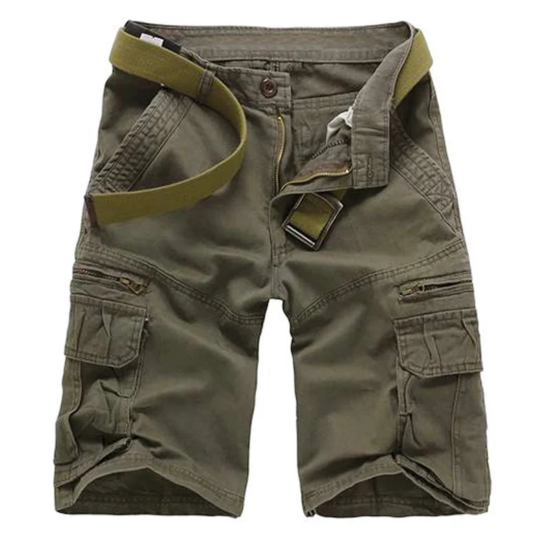 Shorts Men Cotton Cargo Shorts Tactical Loose Casual Homme Bermuda Shorts