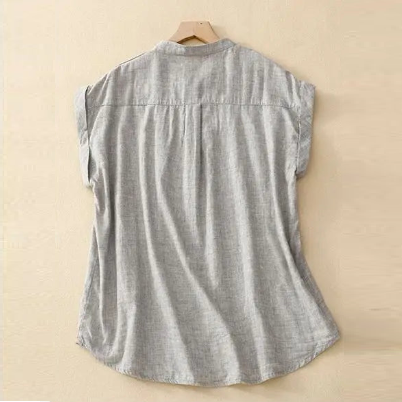  Summer Shirts Linen Sleeveless Women Blouse Loose Comfortable Causal Top