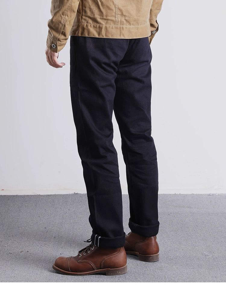 Trousers Men Casual Raw Denim Jean Pants