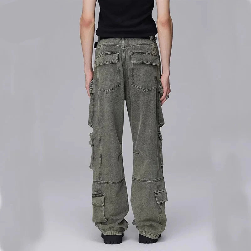 Men Cargo Denim Pants