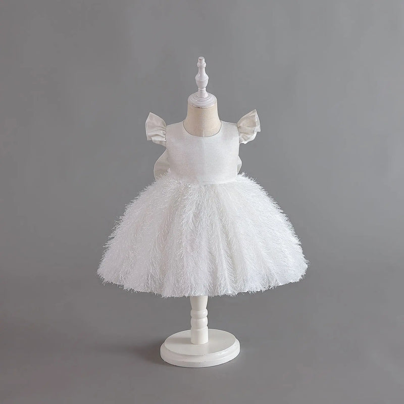 Dress Flower Girl Wedding Dress Performance Dress Little Flying Sleeves Girls Dress