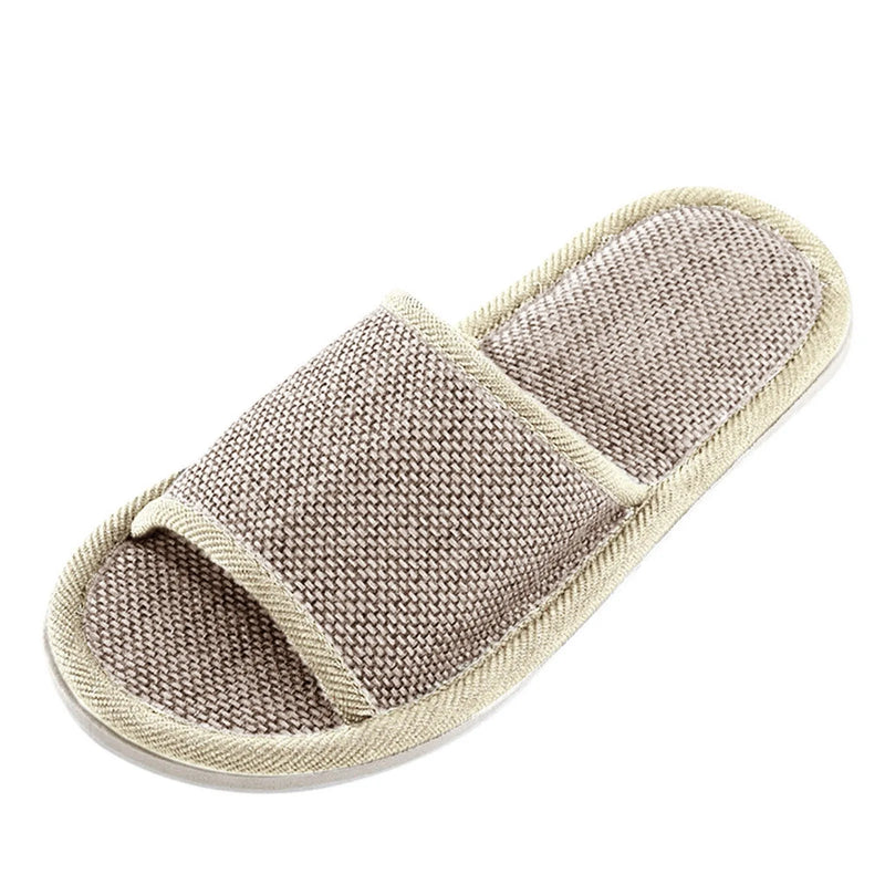 Linen Shoes Women And Men Household Slippers Indoor Floor Shoes Summer Women's Slippers Sandals Slippers