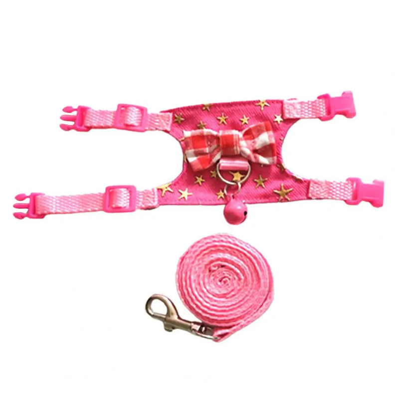 Hamster Small Pet Harness Rabbit Bowtie Striped Rope baby ferrets pet rats Bowknot Chest Strap