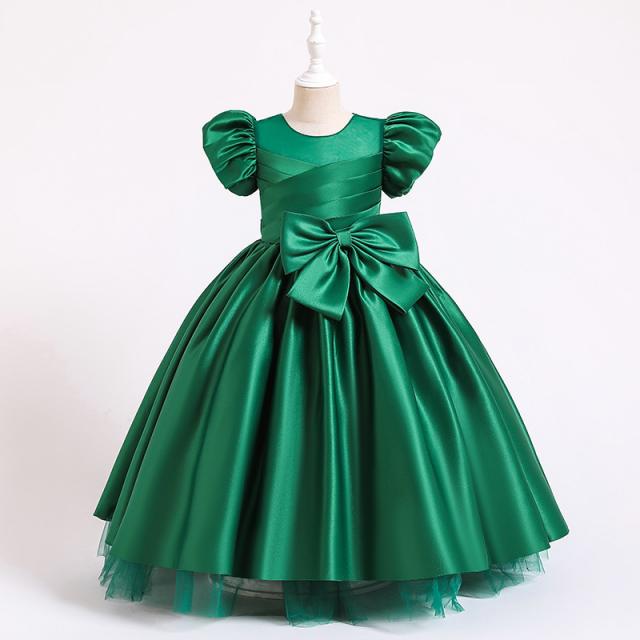 Children Dresses for Girls Wedding Princess Ball Gown Elegant Puff Sleeve Formal Party Prom Dress for Teen 4-14 Years Costumes