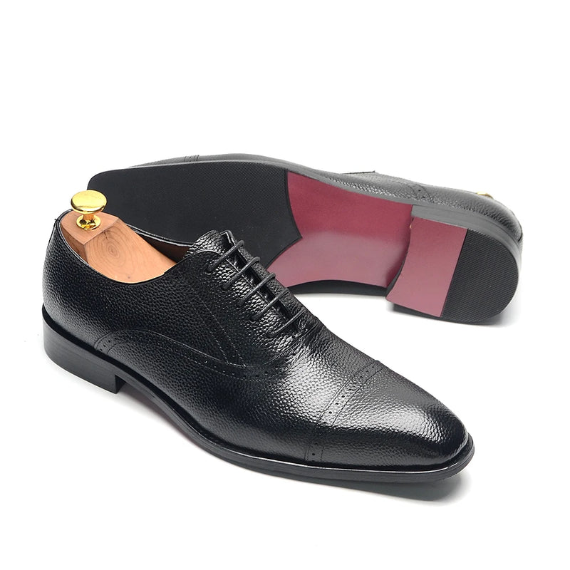 Elegant Handmade Genuine Leather Men's Dress Shoes Oxfords Formal Shoe for Men