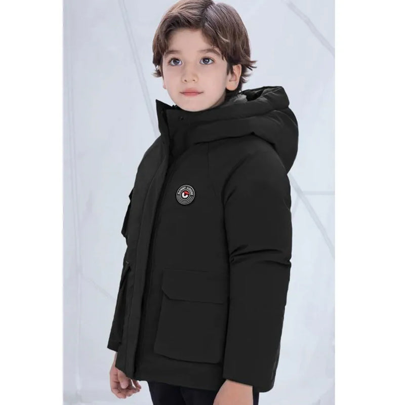 Coat Thicker Warm Hooded Down Jacket For Cold Winter Boys Girls