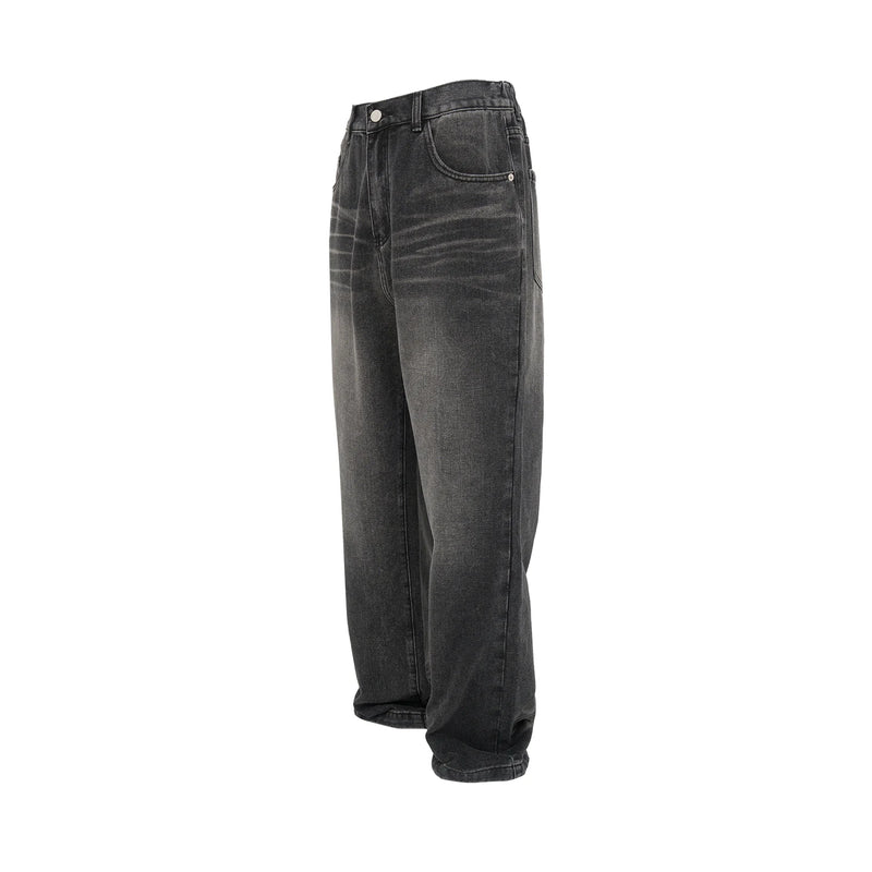 Lightning Blue Jeans Pantalones Straight Vintage Denim Trousers