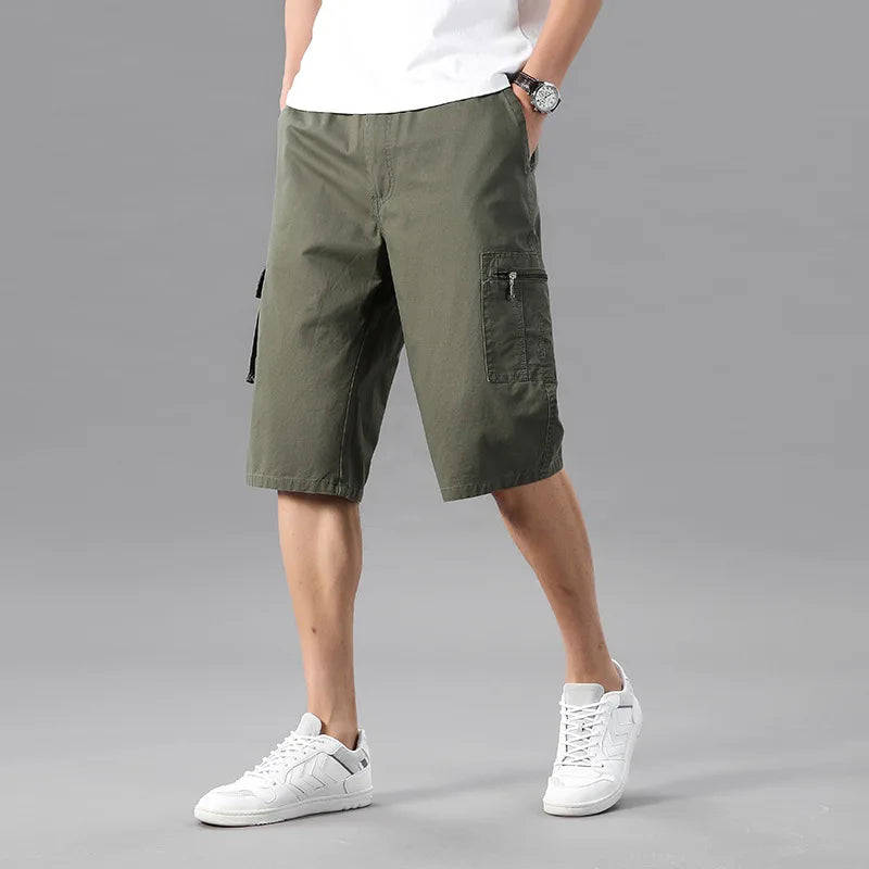 Summer Cargo Shorts Men Casual Shorts Breeches Loose Boardshorts