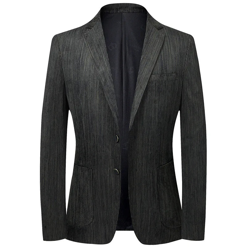 Men Casual Blazer Suit Corduroy Slim Fit Youth Leisure Suit Jacket