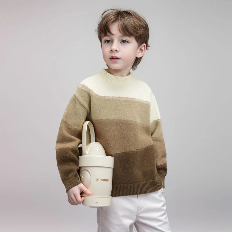 Boys Sweater Wool Coat Kids Tops Knitting Cottons Pullover Teenagers