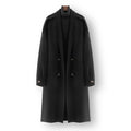 Winter Double side wool coat thicken trench coat men's smart casual woolen jacket