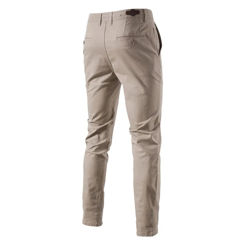 Casual Cotton Men Trousers Solid Slim Fit Men's Pants Spring Autumn High Quality Classic Business Pants Men