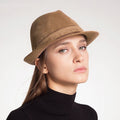 Wide Brim Denim Fedora Hats For Women Men Black Jazz Trilby Panama Hat Gentleman