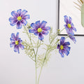 6Pc Hand Feel Gesang Flower Real Touch Artificial Flowers Cosmos for Home Desktop Decoration Bridal Bouquet Wedding Party Floral