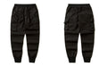 Men Cargo Harem Pants Hip Hop Side Multi-Pockets Casual Joggers Pants Streetwear Loose Baggy Trousers