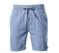 Summer Casual Shorts Men Cotton Solid Boardshort Bermuda Mens Drawstring Men Beach Shorts Sportswear