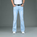 Men Stretch Slim Fit Micro Flare Jeans Boot Cut Leg Flared Male Designer Classic Denim Jeans