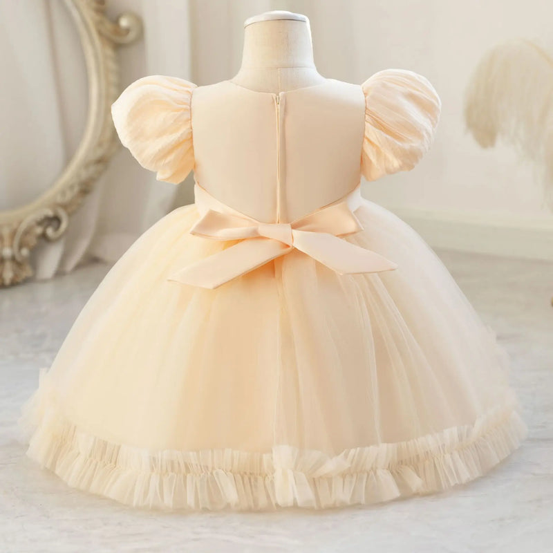 Baby Dresses Flower Pearl Wedding Girl Kid's Dress Spring Princess