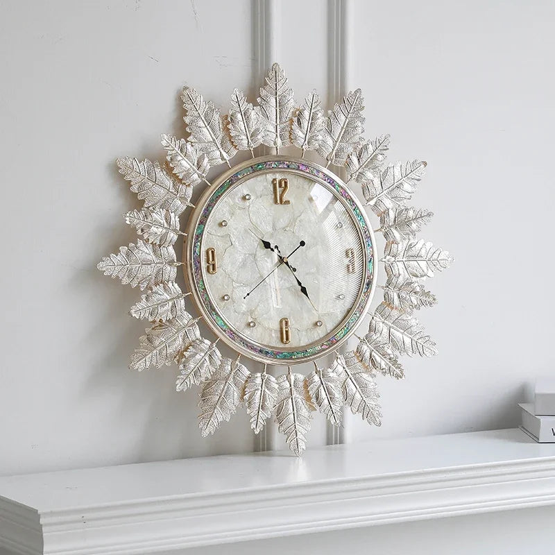 shell wall clock creative clock Home decoration wall clock Modern simple home living room quiet