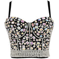 Women Summer Sexy Preal Beading Cool Tank Tops Basic Women Crop Top Female Ladies Sexy Tops Clothes