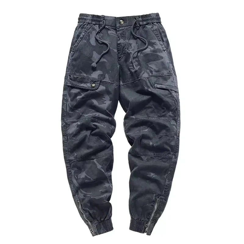 Autumn Tactical Cargo Pants Men Military Camouflage Casual Pant Hip Hop Streetwear Cotton Trousers Elastic Waist