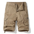 Summer Men's Cotton Cargo Shorts Casual Shorts Men Solid Outdoor Breathable