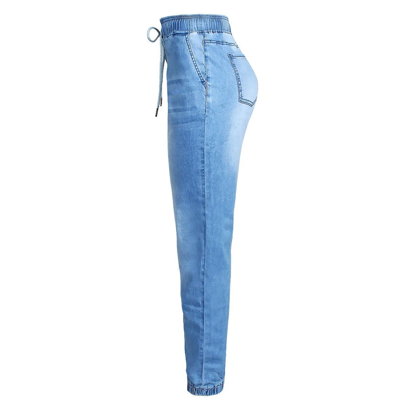 Women Baggy Jeans For Women Casual Elastic High Waist Denim Harem Pants Trousers Length Woman Jeans