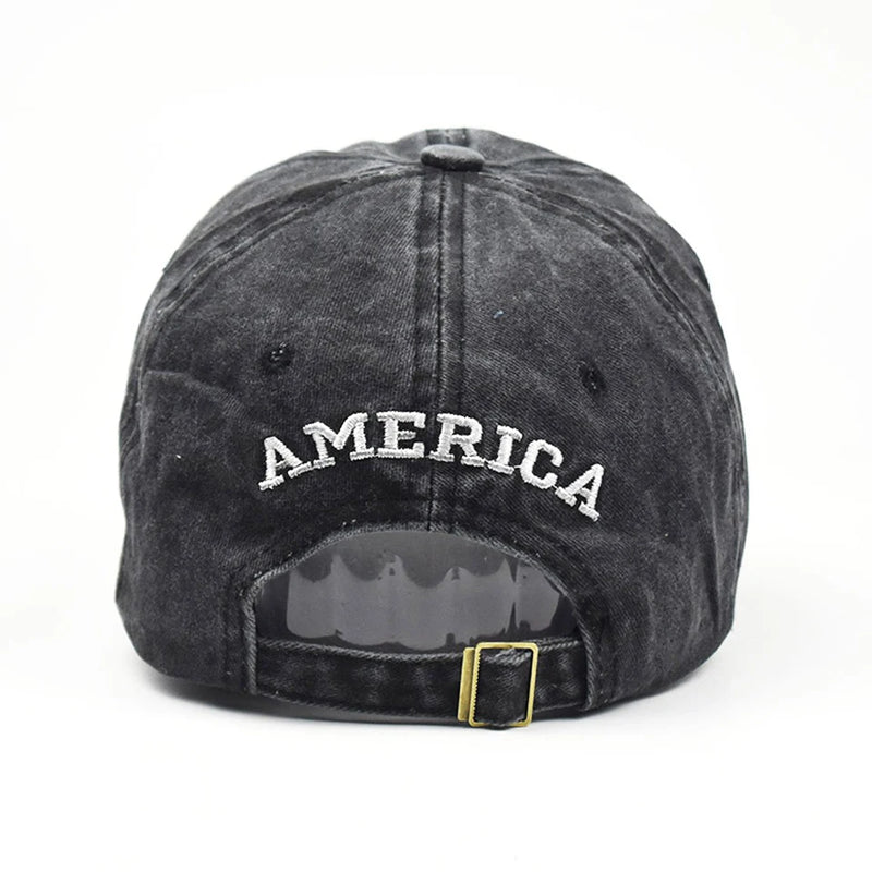 Washed Baseball Caps For Women Men Retro Letter Embroidery Snapback Hats