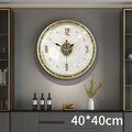 Luxury Brass Clock for Living Room Decoration Shell Wall Clock Decor