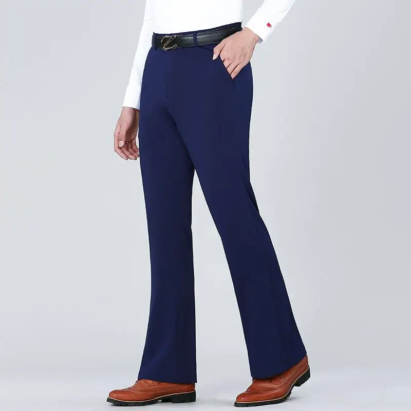 Spring Summer Men Slim Fit Elastic  Solid Men's Casual Thin Pants