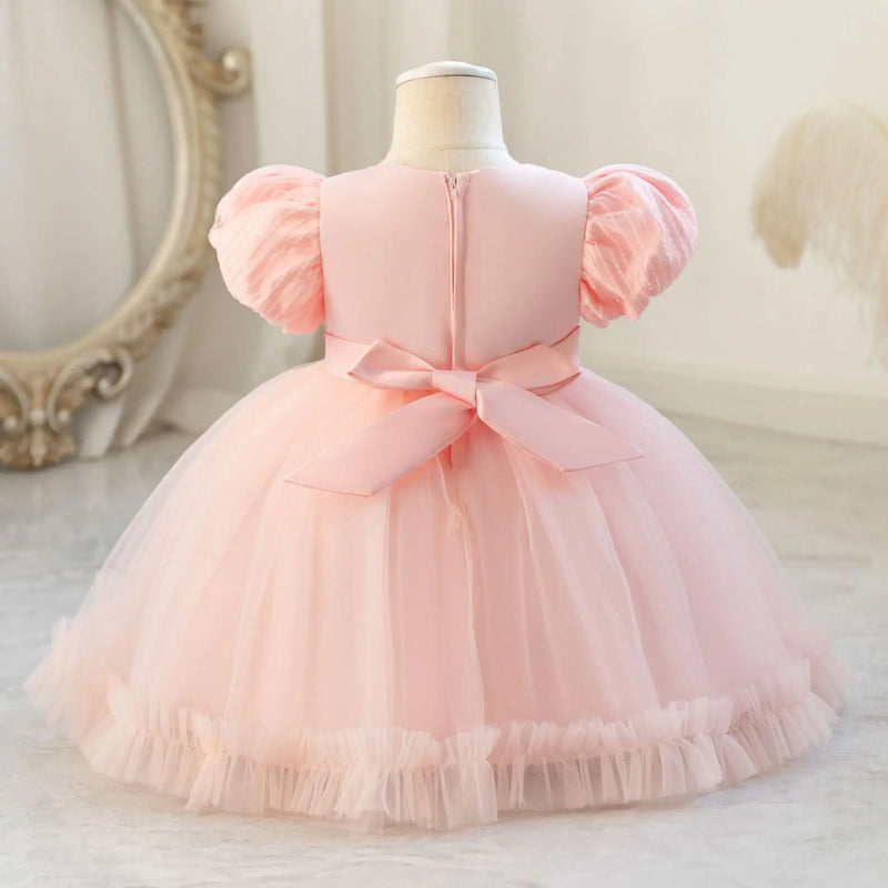 Baby Dresses Flower Pearl Wedding Girl Kid's Dress Spring Princess