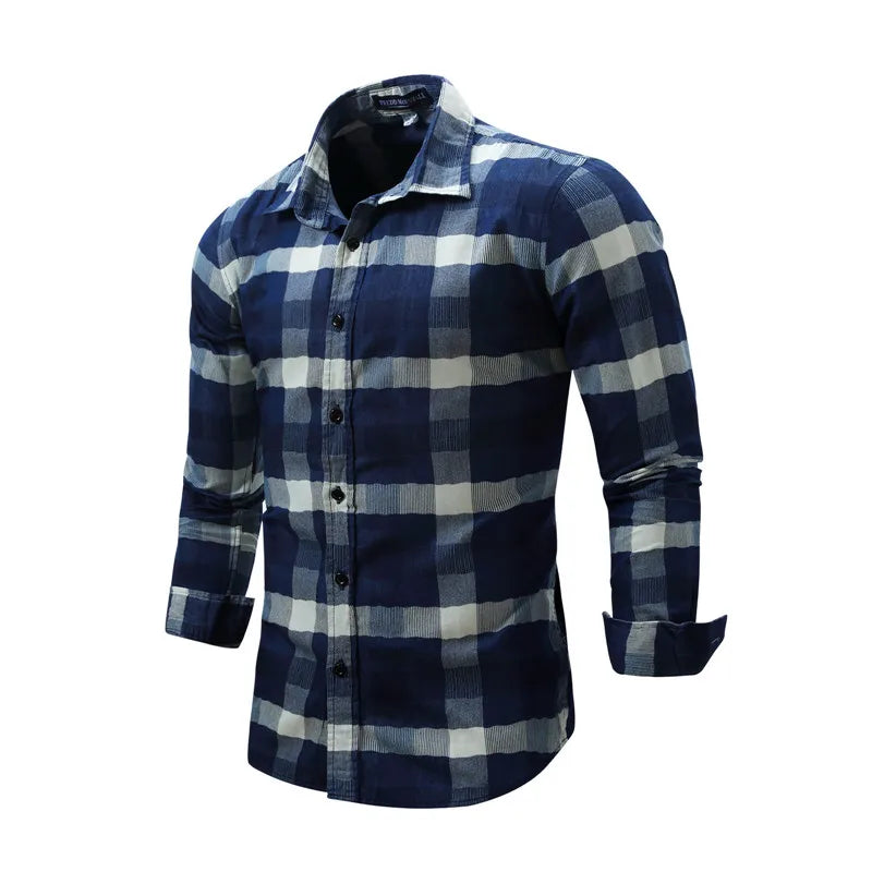 Shirts For Men Long Sleeve Plaid Shirt Male Shirt Casual Shirts