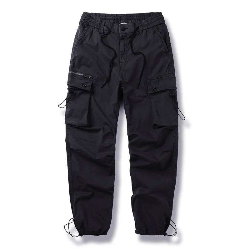 Men Cargo Pants Multi-pockets Solid Overalls Outdoor Man Trousers Casual Pants