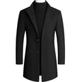 Coat Man Autumn Winter Woolen Men Blends Slim Fit Windbreaker Male Jacket