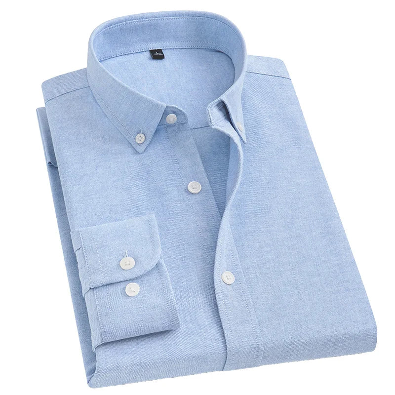 Oxford Spinning Shirt Men's Solid Shirt Men's Casual Shirt