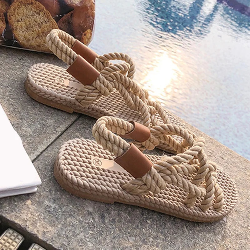 Sandals Woman Shoes Braided Rope with Traditional Creativity Sandals Women Summer