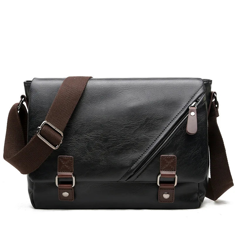 single shoulder bag business leisure men single crossbody leather bag messenger bags