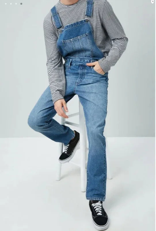 Men's Denim Suspender Pants Suspenders Jeans