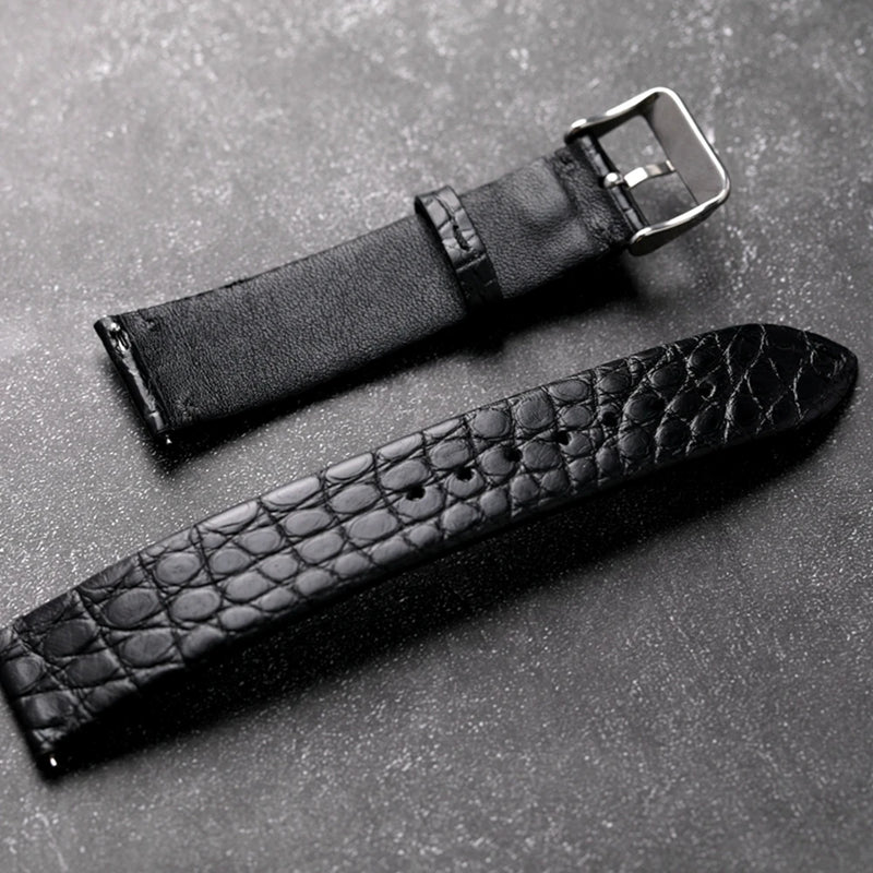 Handmade Leather Watchband Ultra Thin 18 19 20 21 22MM Soft Strap