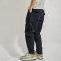 Spring and Autumn Retro Woven Twill Cargo Pants Men's Casual Straight Tapered Trousers