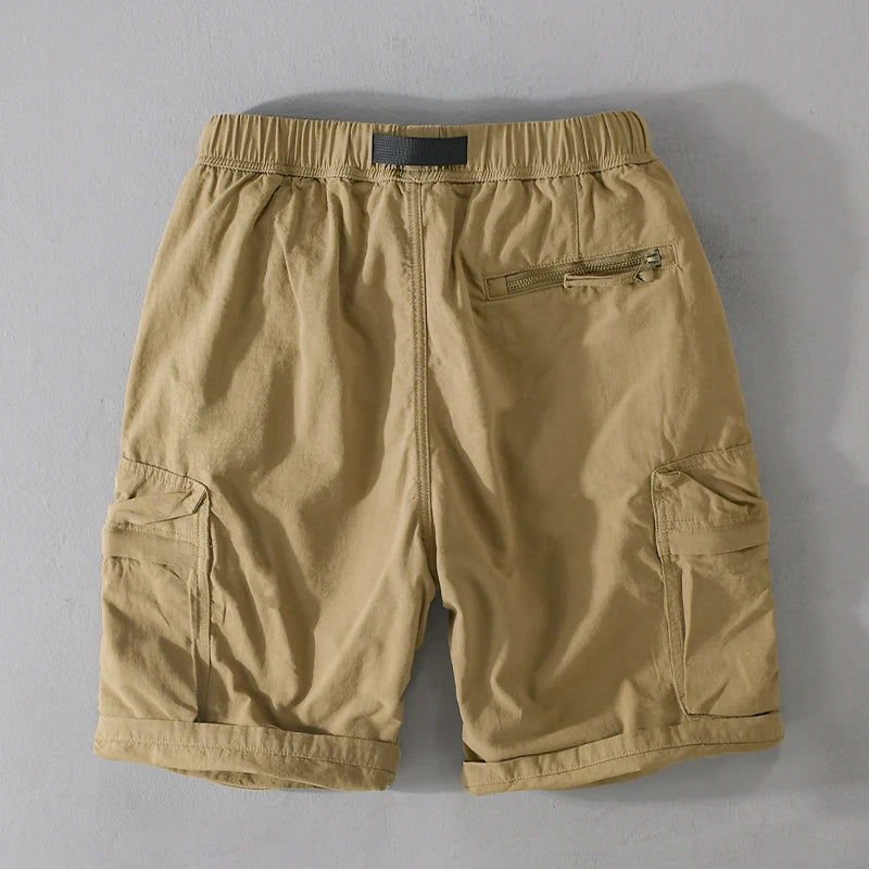 Shorts For Men Casual Elastic Waist With Belt