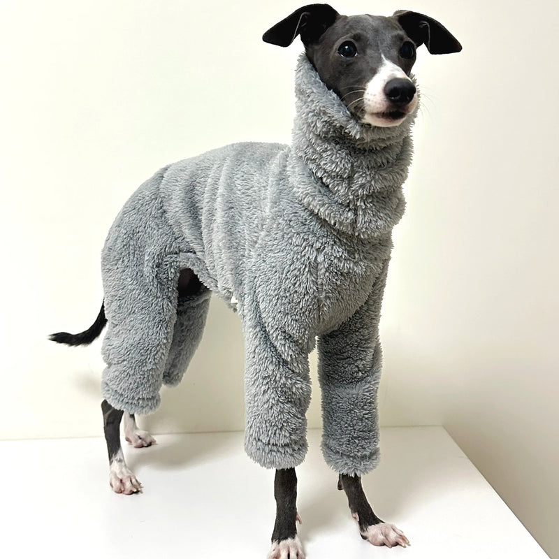 Italian Greyhound Double Side Warm Fleece Dog Coat Whippet Jammies Pajamas Jumpsuit in Winter