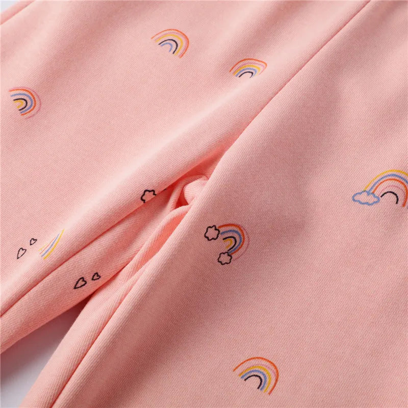 Girls Sweatpants for Autumn Spring Baby Animals Long Pants Drawstring Children's Clothing